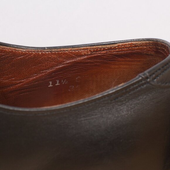 Hartt 11.5 C Black Leather Calfskin Captoe Oxford Shoe - Picture 6 of 9